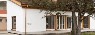 Ein Pavillon aus wiederverwerteten Materialien in Ecublens