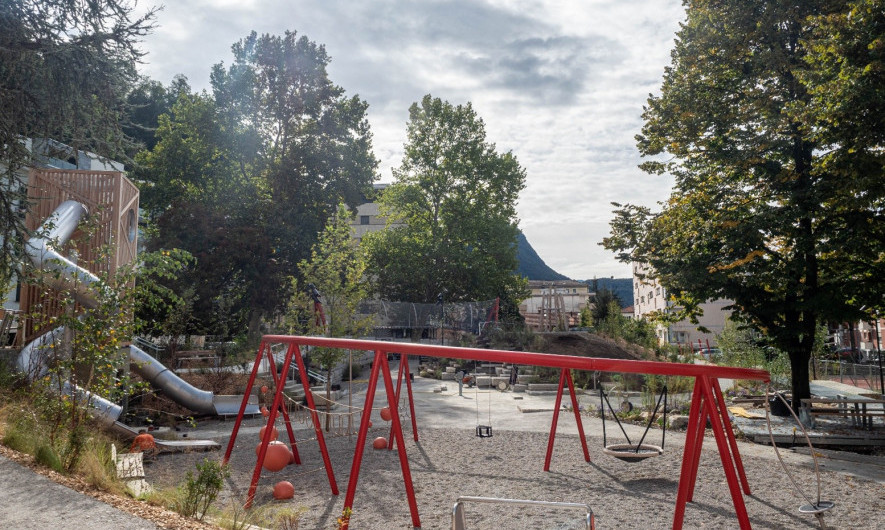 La nouvelle aire de jeu à la Via Pico à Cassarate. © Ville de Lugano, Service des espaces urbains et des espaces verts publics